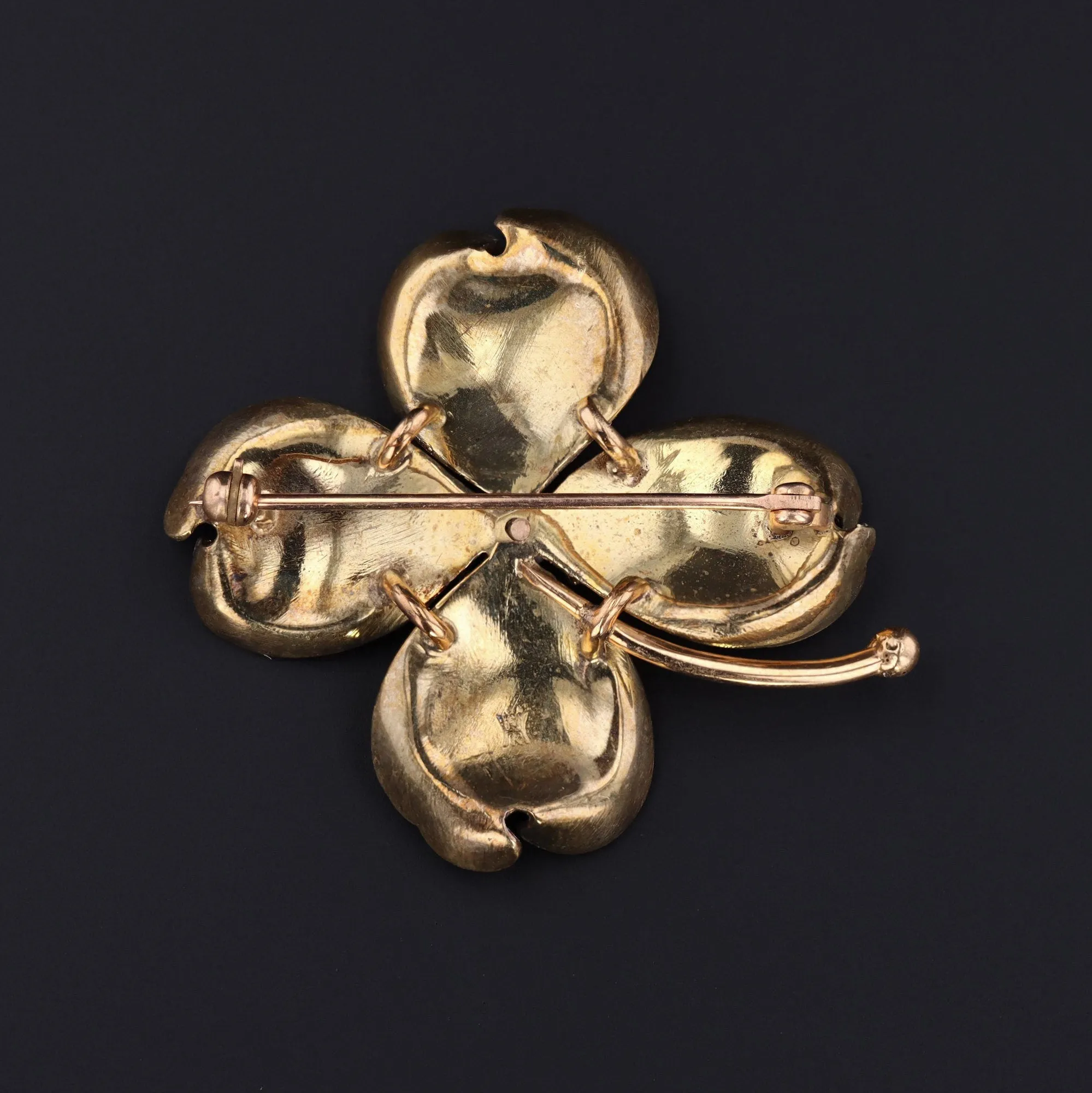 Dogwood Brooch | 14k Gold & Pink Enamel Flower Brooch
