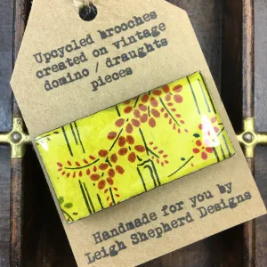 Domino Brooch - Bamboo