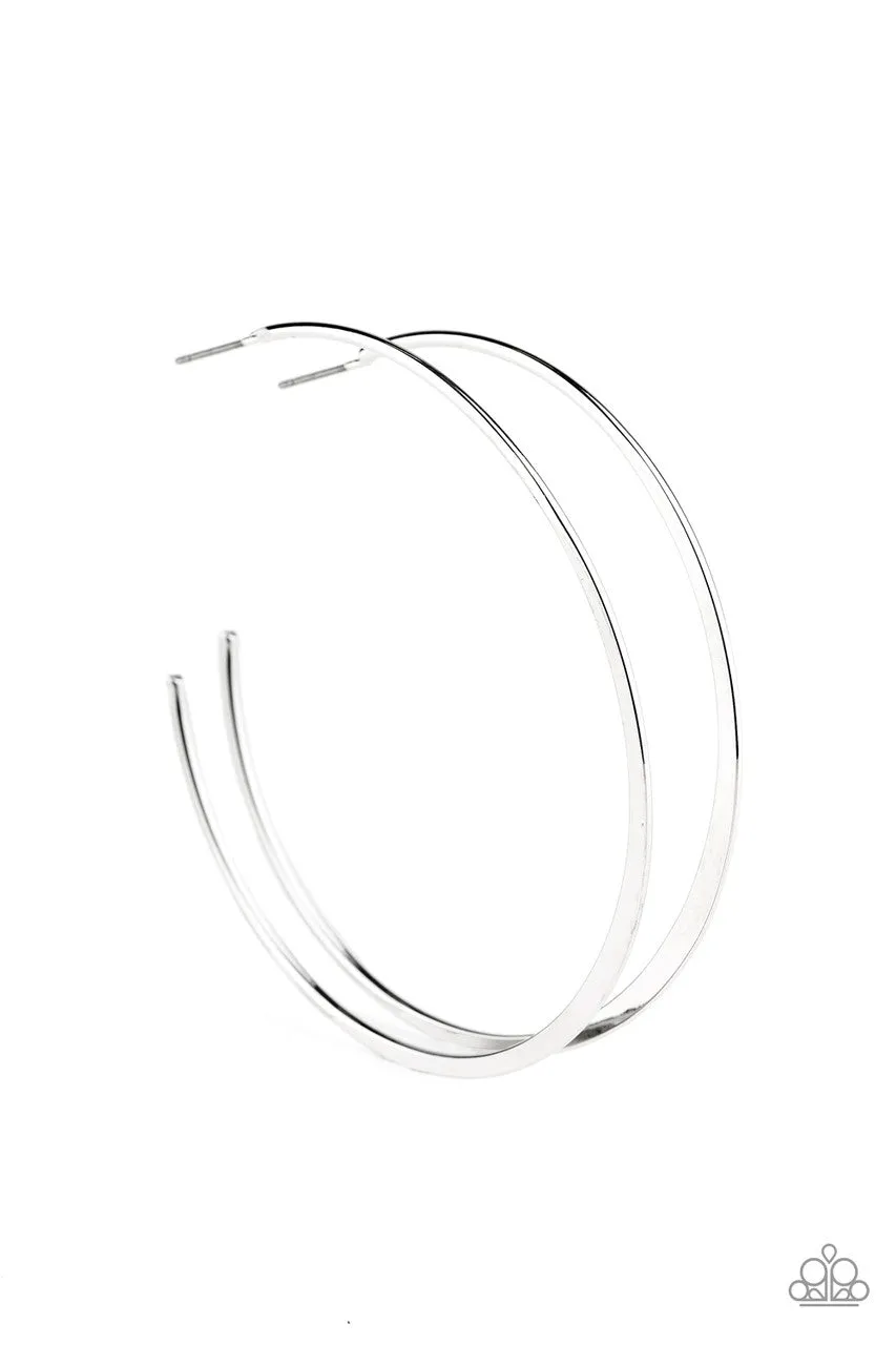 Don't Lose Your Edge Silver Paparazzi Earrings