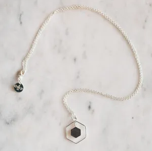 Double Hexagon Barrel Necklace