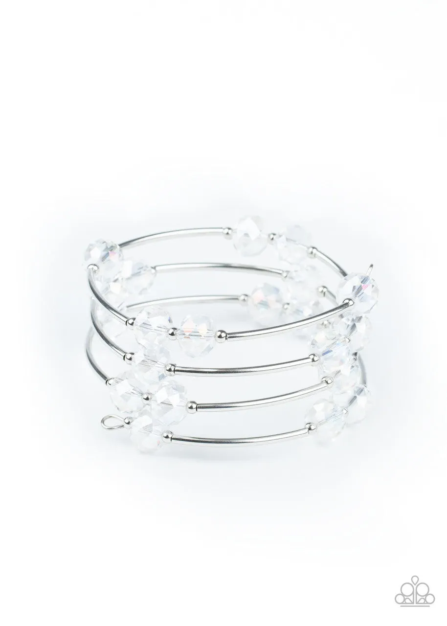 Dreamy Demure White Paparazzi Bracelet