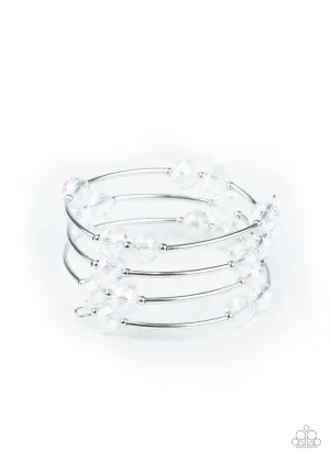 Dreamy Demure White Paparazzi Bracelet