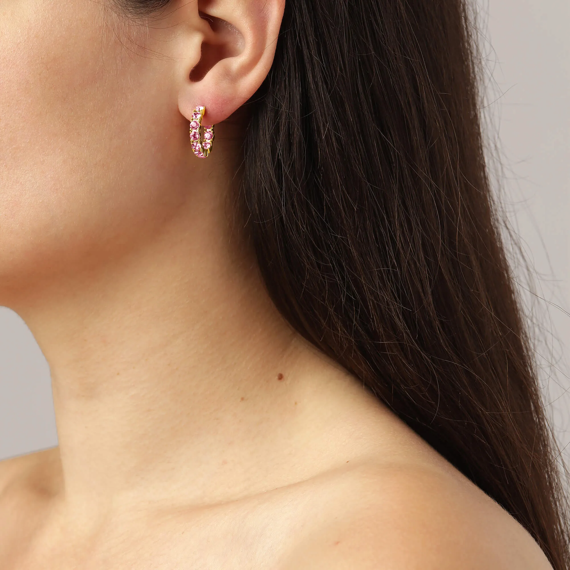Dyrberg Kern Raquel Hoop Earrings - Light Rose