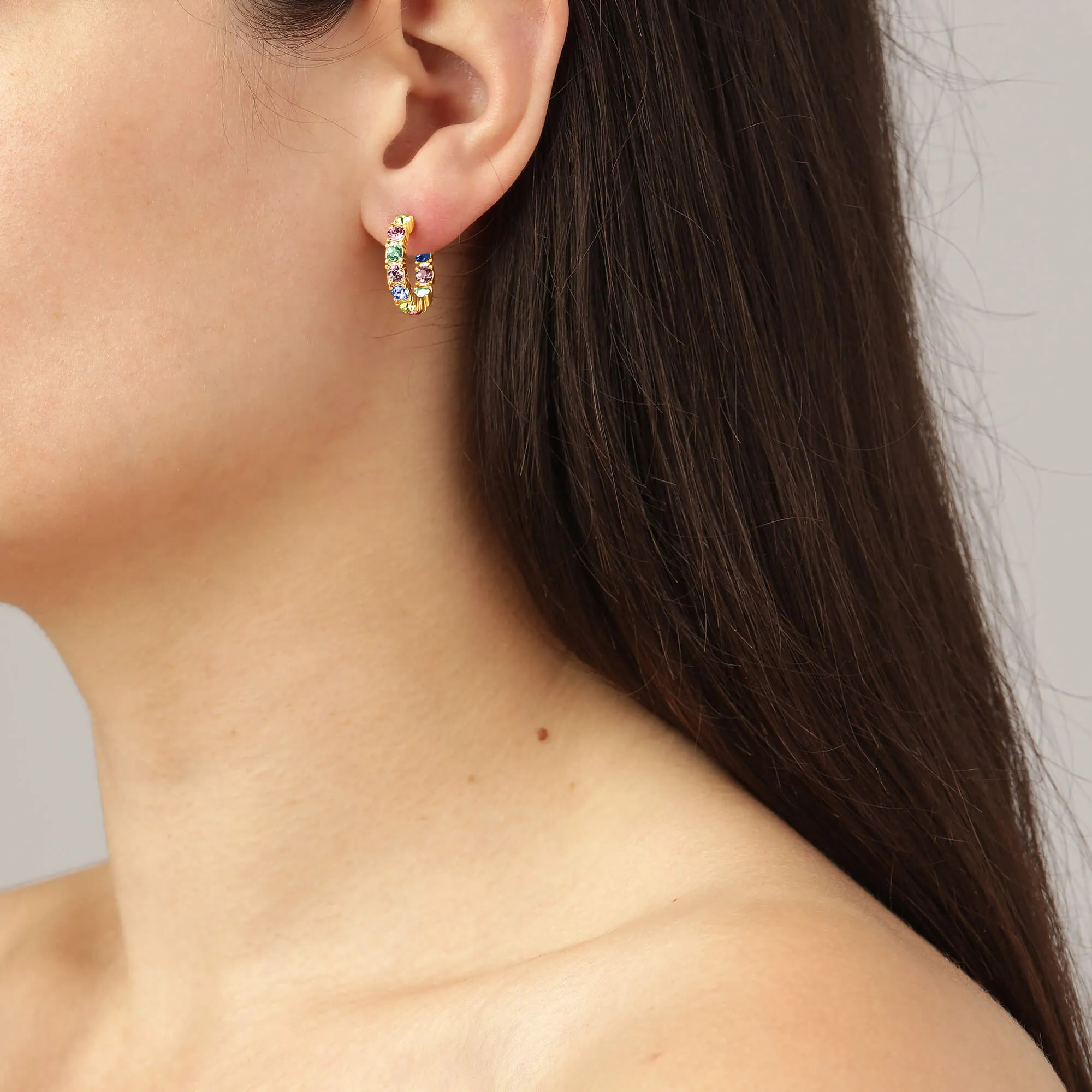 Dyrberg Kern Raquel Hoop Earrings - Pastel