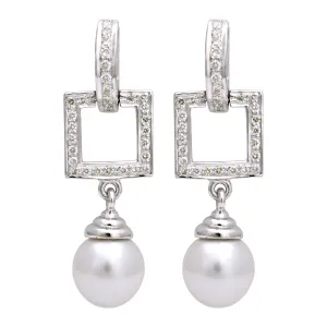 Earrings-  South Sea Pearl And Diamond (143HS)
