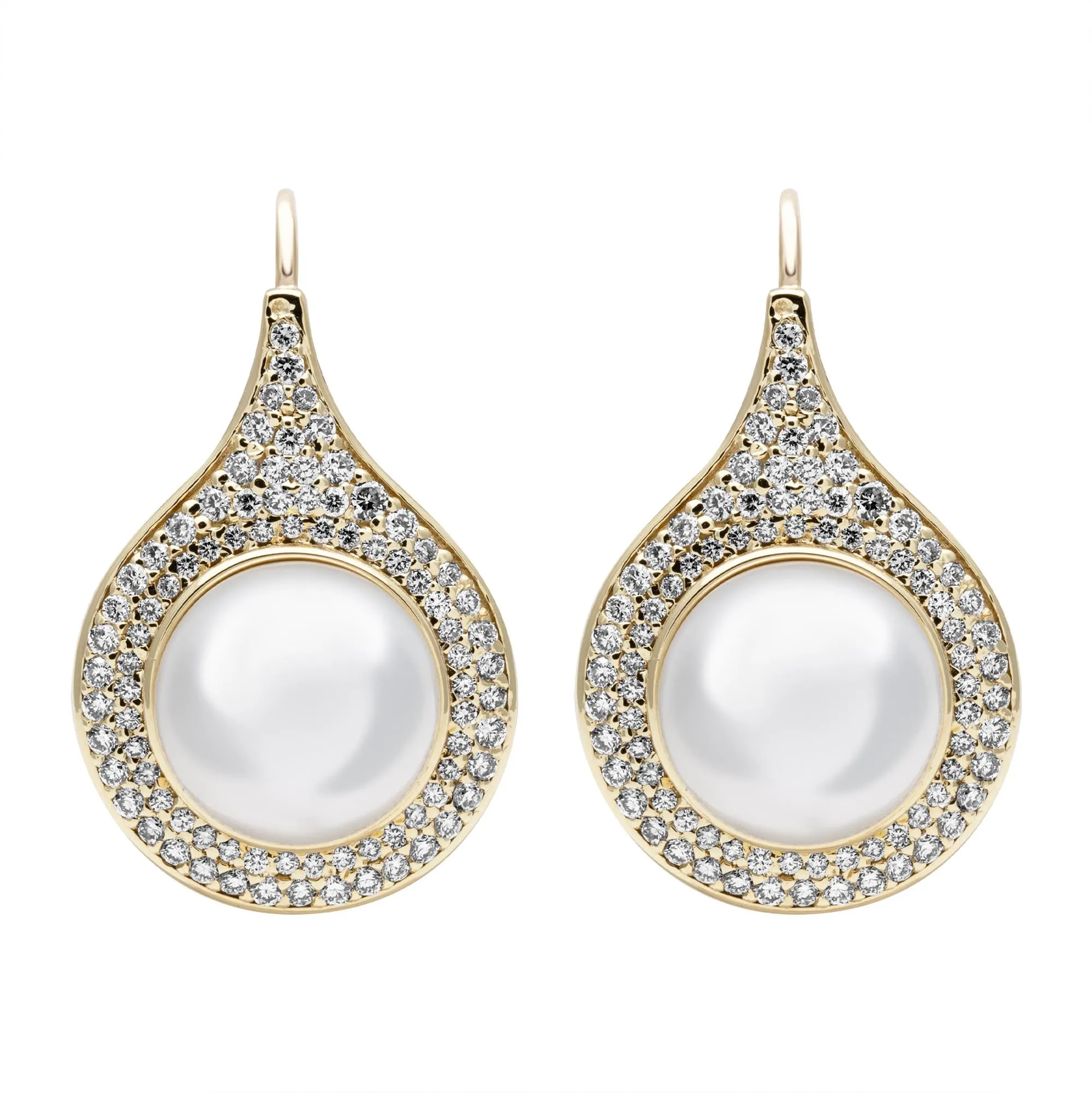 Earrings - South Sea Pearl And Diamond