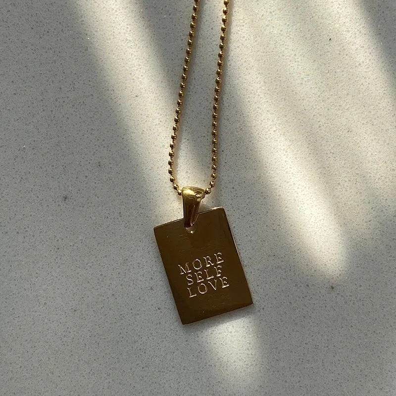 Elegance Engraved Letter Necklace