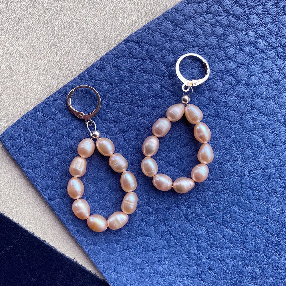 Elegant Freshwater Pearl Drop Earrings - Various Colors
