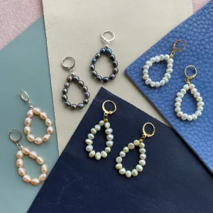 Elegant Freshwater Pearl Drop Earrings - Various Colors
