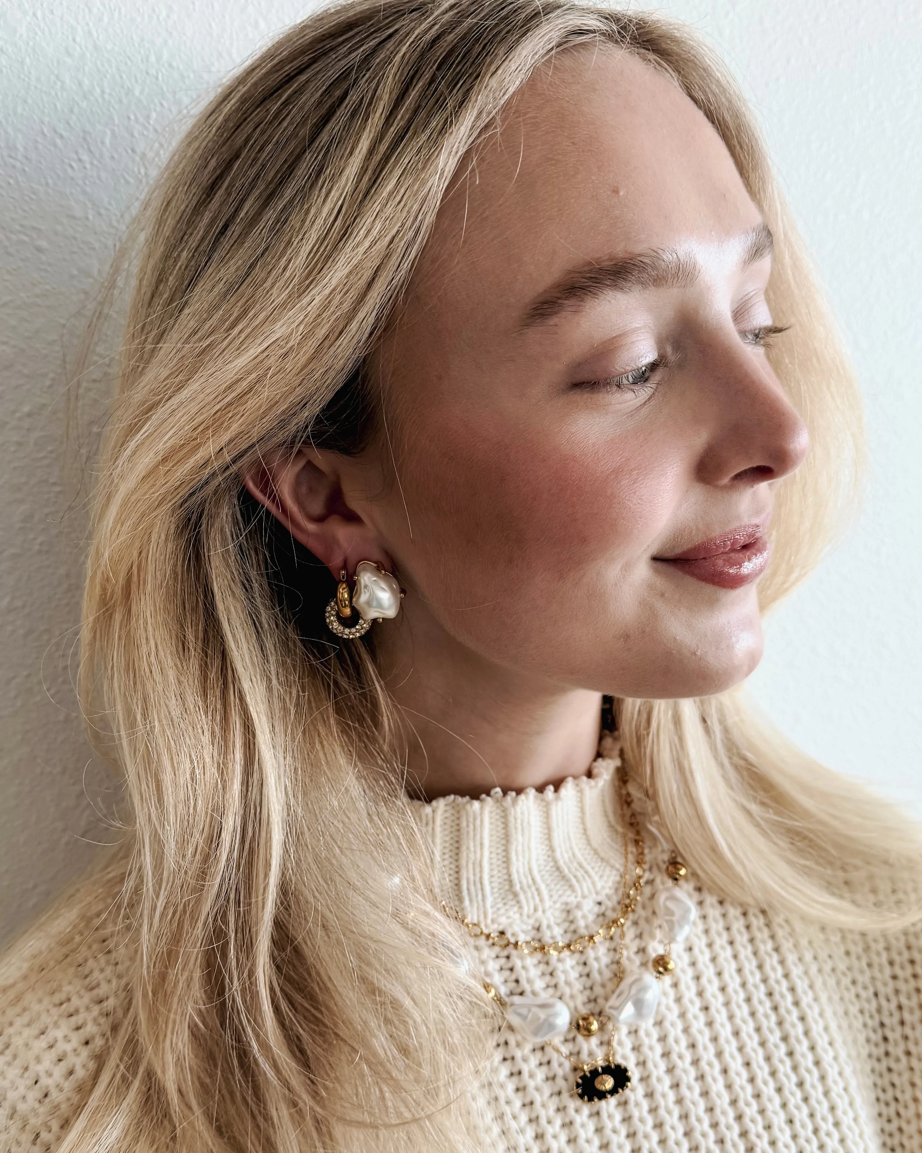 Emani Baroque Pearl Studs