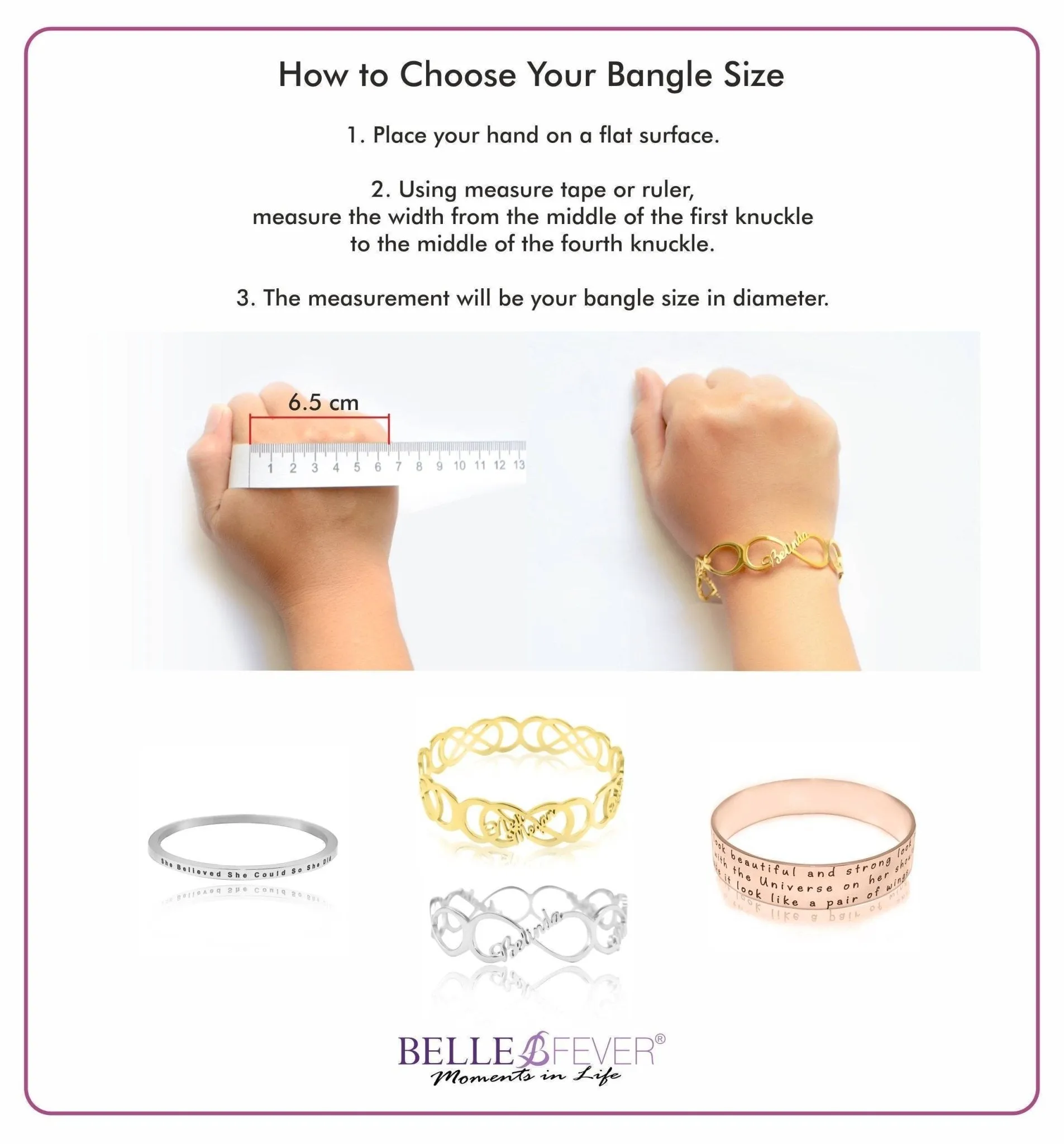 Endless Single Infinity Name Bangle
