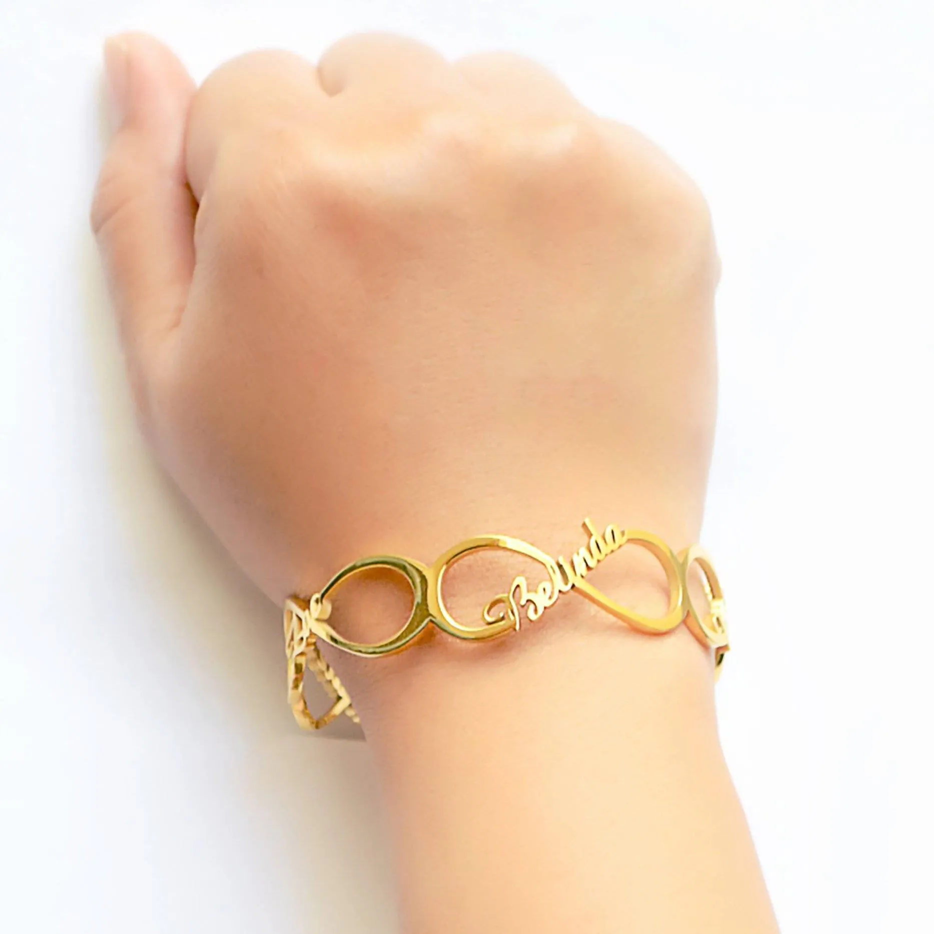 Endless Single Infinity Name Bangle