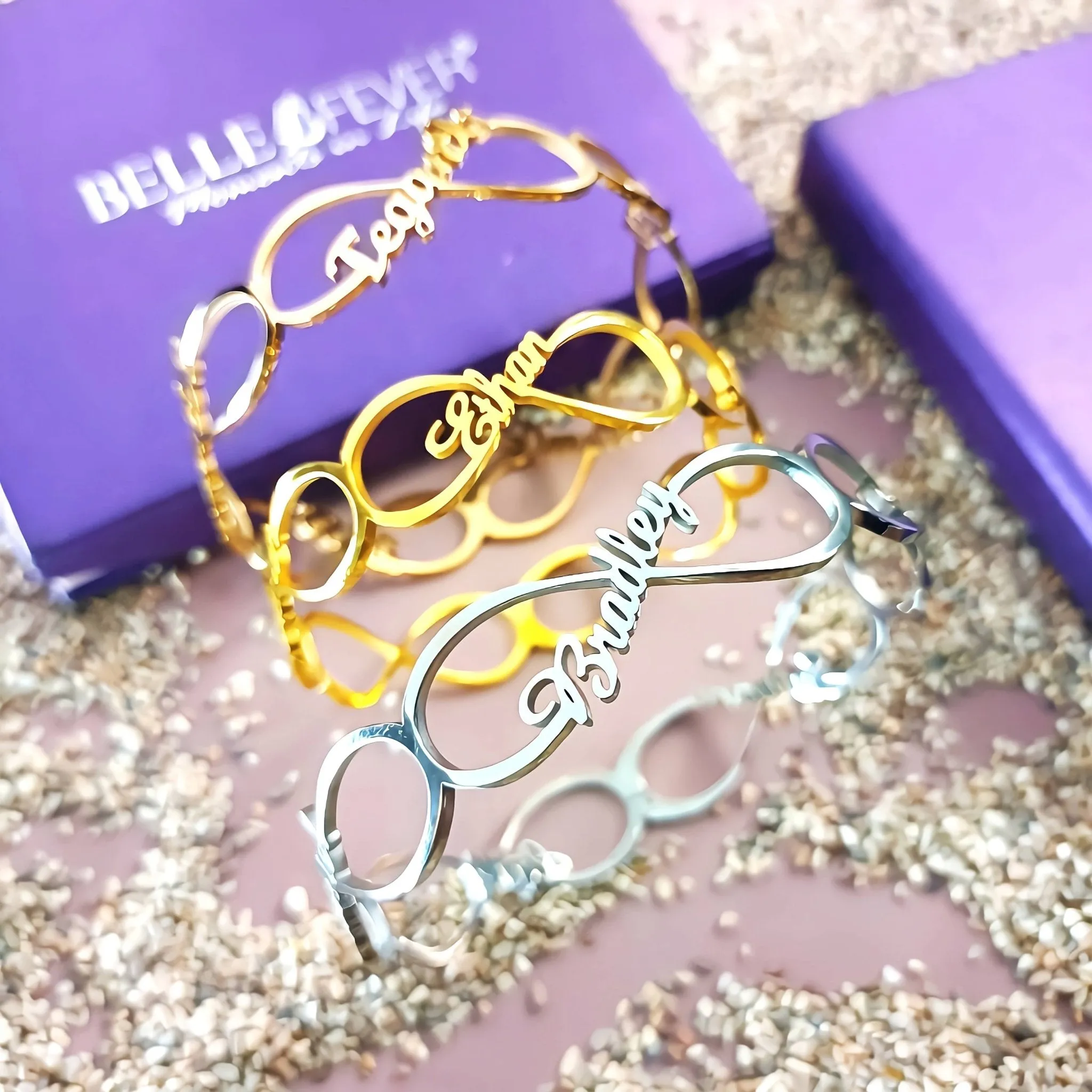 Endless Single Infinity Name Bangle