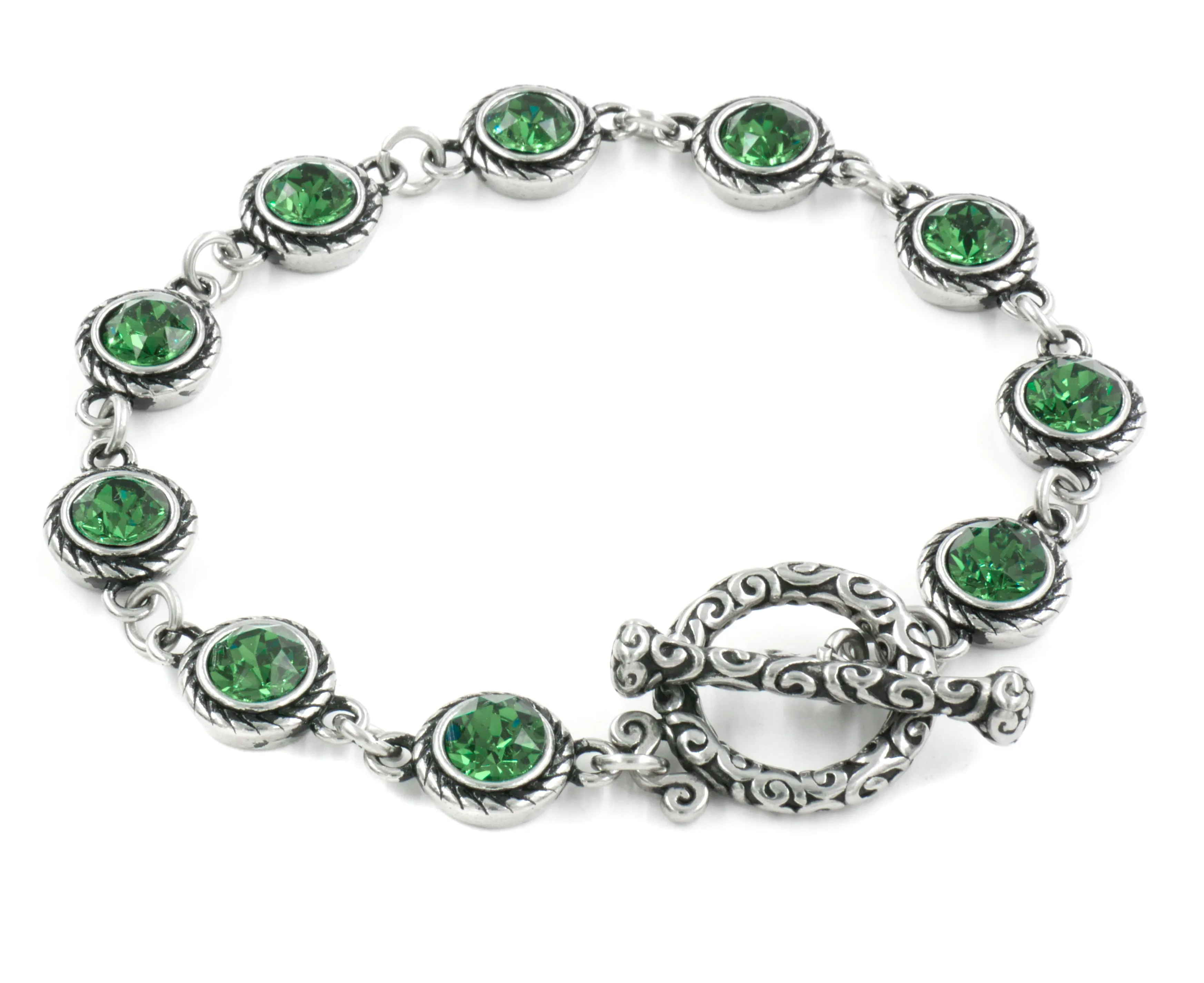 Engraved Personalized May Crystal Bracelet