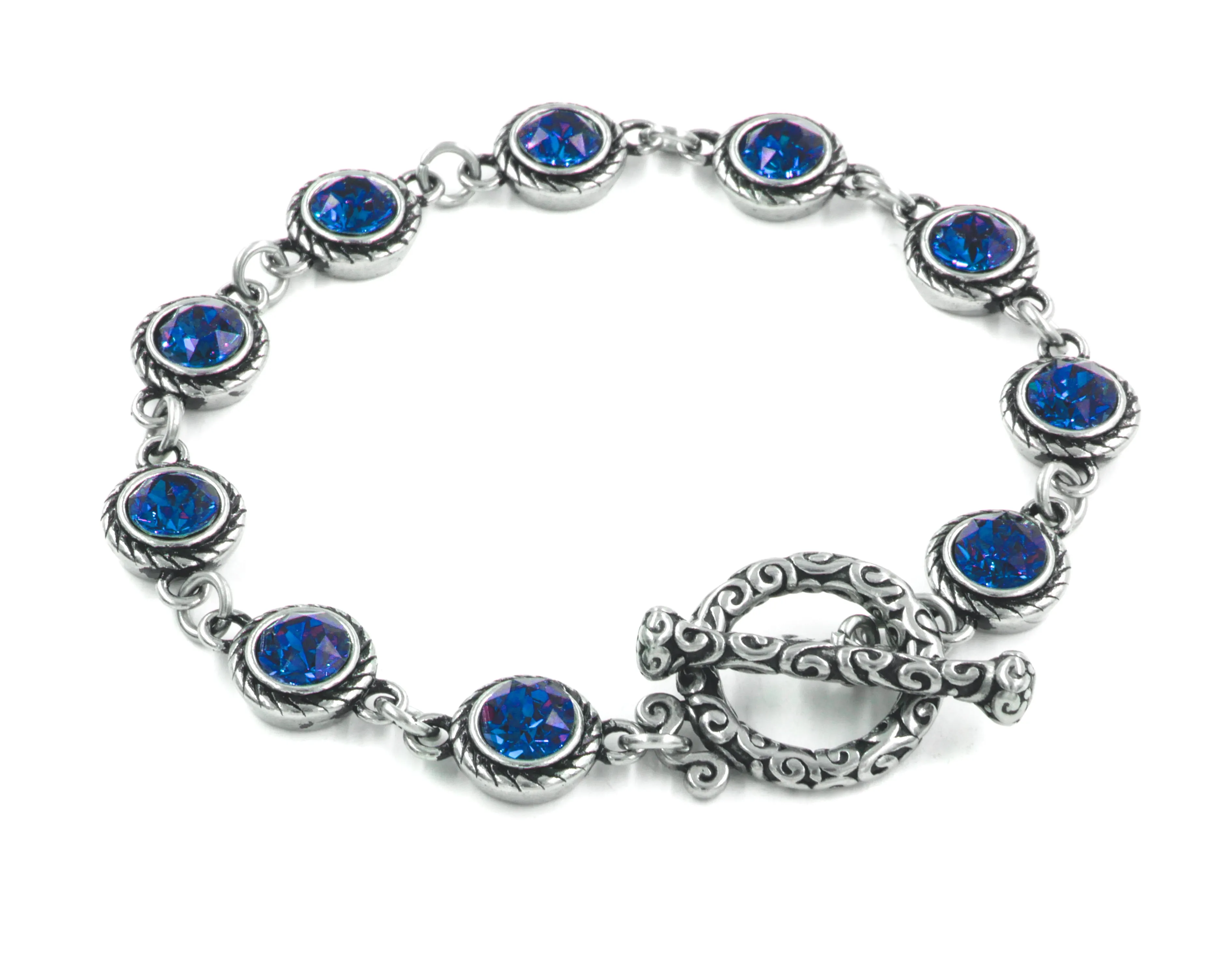 Engraved Personalized September Birthstone Bracelet