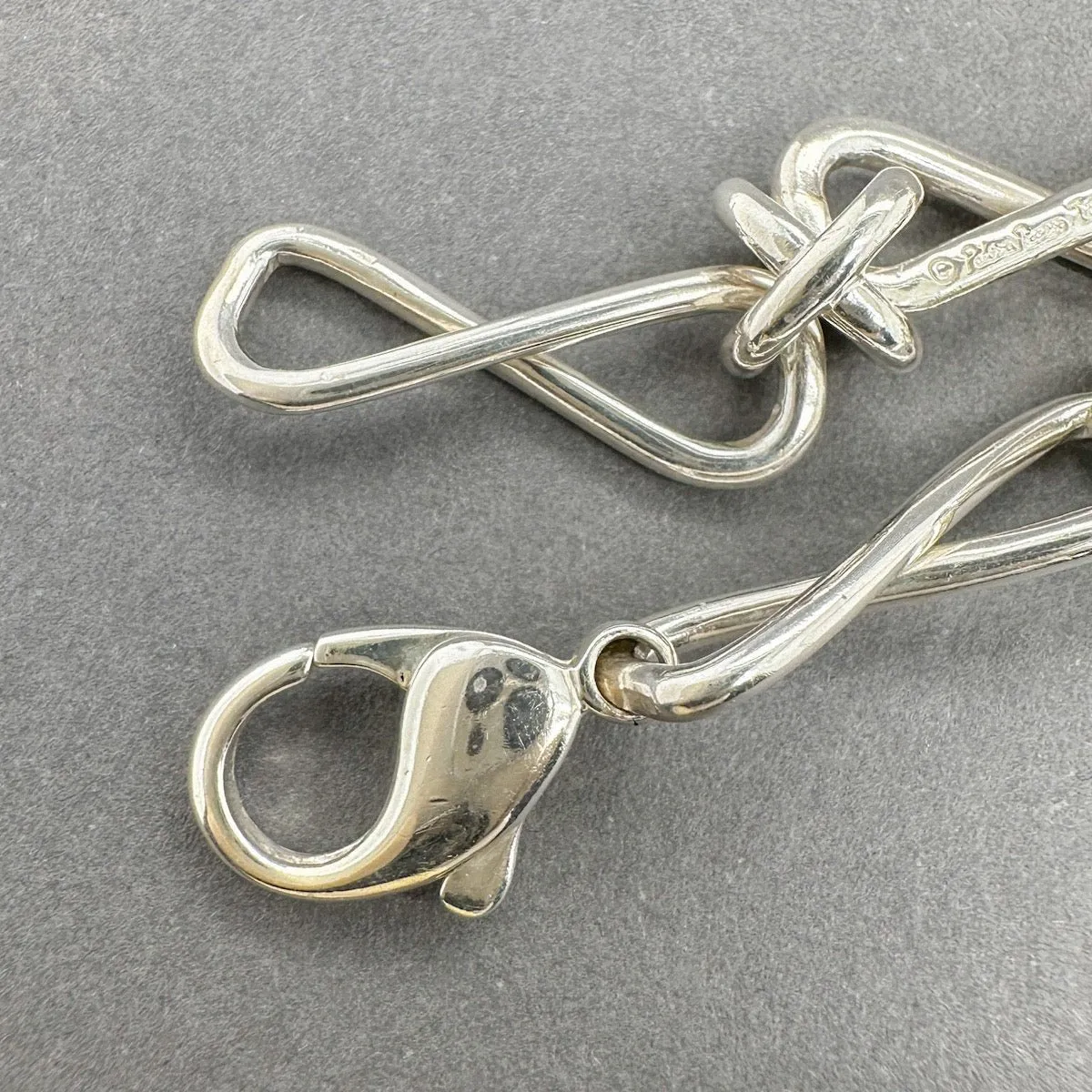 Estate Tiffany & Co. SS Infinity Link Charm Bracelet