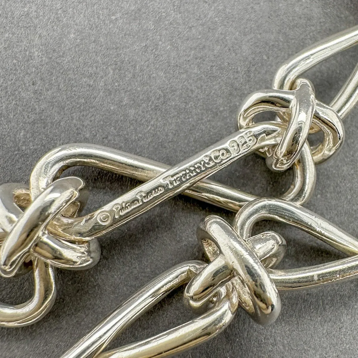 Estate Tiffany & Co. SS Infinity Link Charm Bracelet