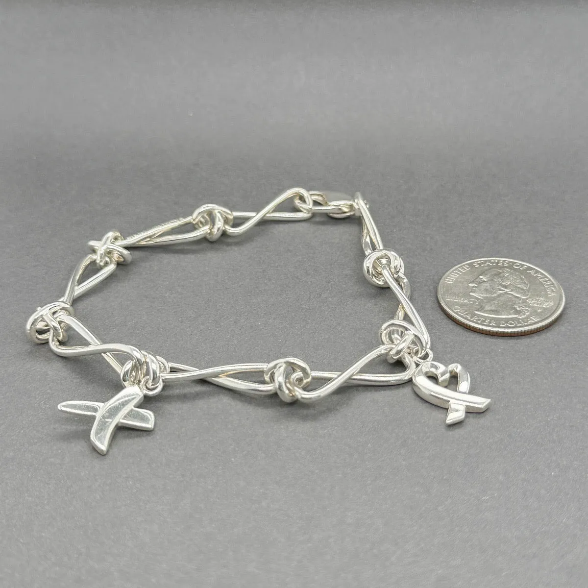 Estate Tiffany & Co. SS Infinity Link Charm Bracelet