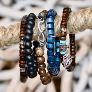 Eternal Tide Beaded Bracelet Stack – Infinite & Earthy
