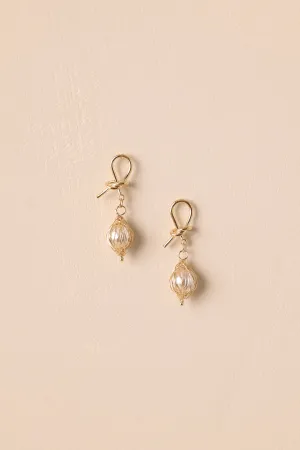 Fairy Garden Gold and Ivory Pearl Earrings