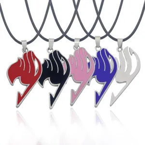 Fairy Tail Pendants Necklaces Anime Cosplay Necklace Different Colors Metal Choker Jewelry