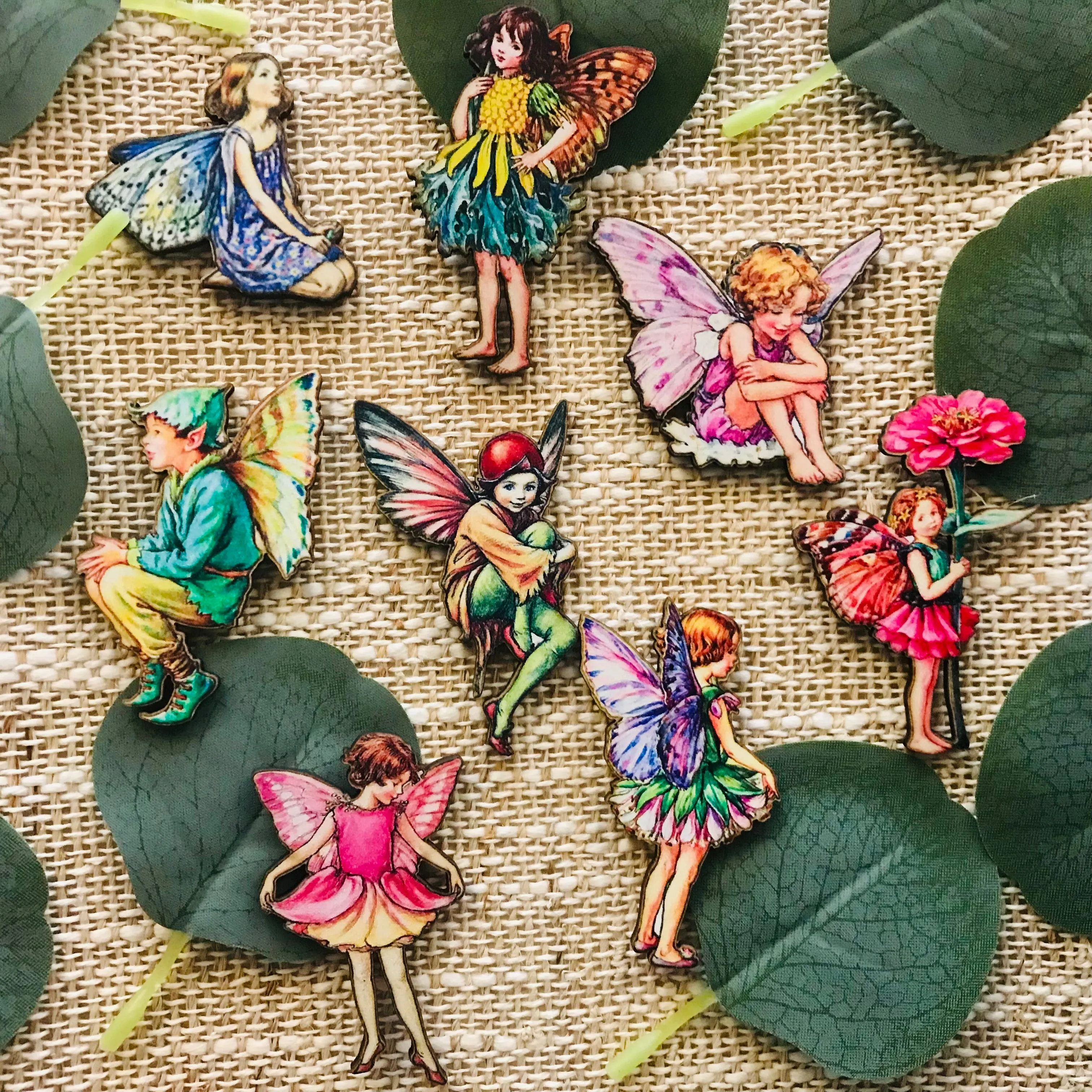 Fairy Wood Brooches
