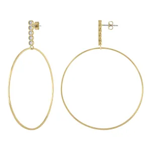 Falling Star Crystal Hoops