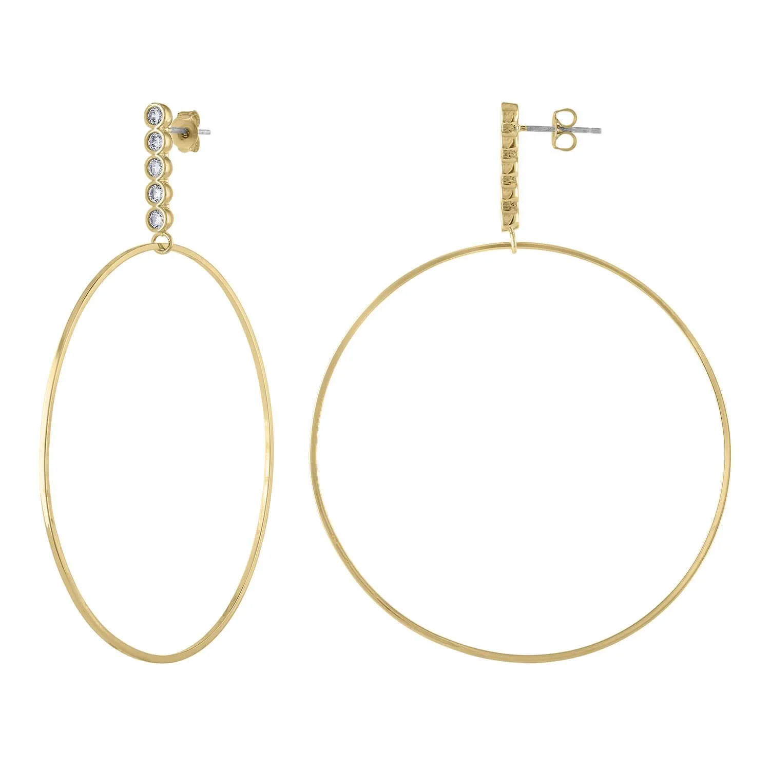 Falling Star Crystal Hoops