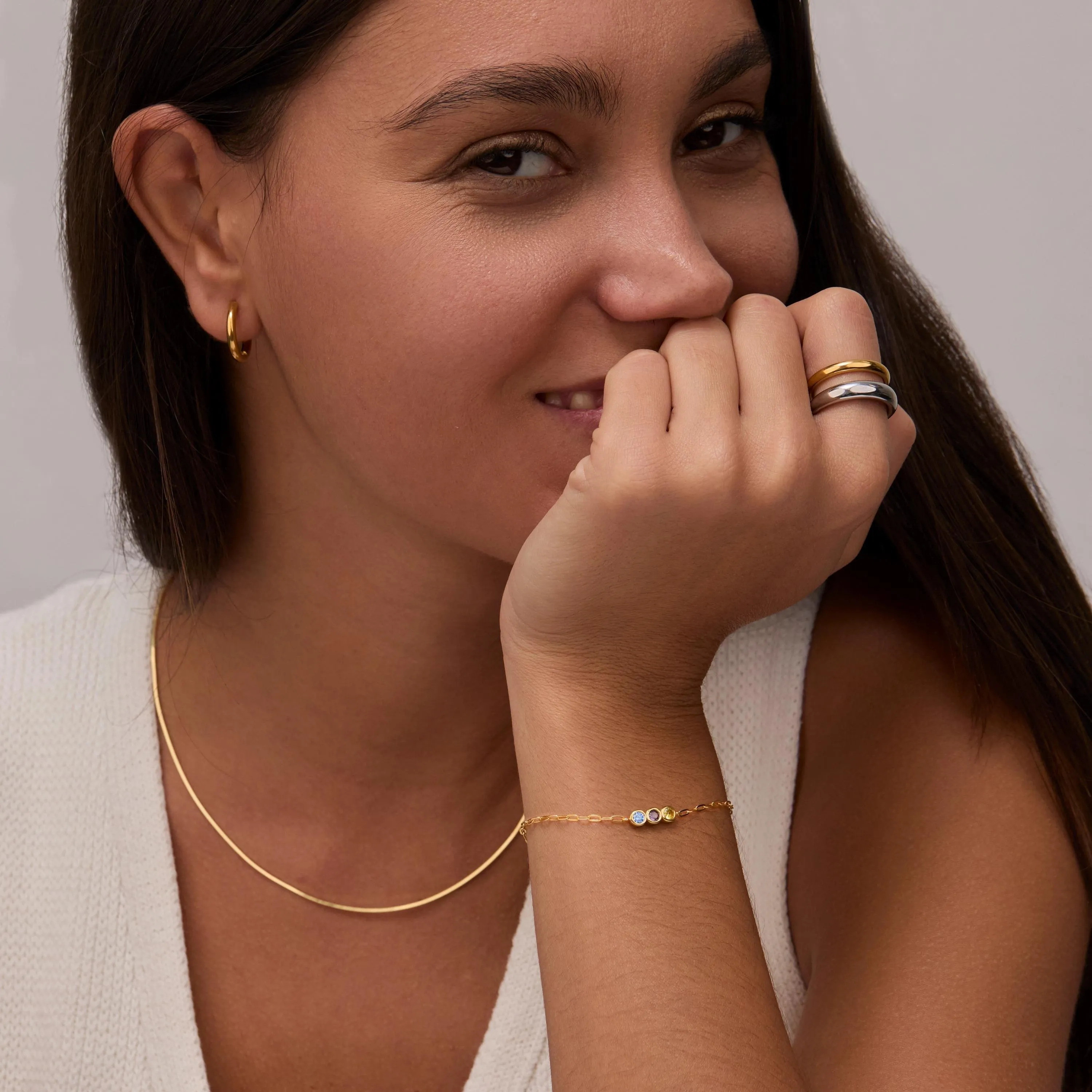 Family Birthstone Bracelet - 18K Gold Vermeil