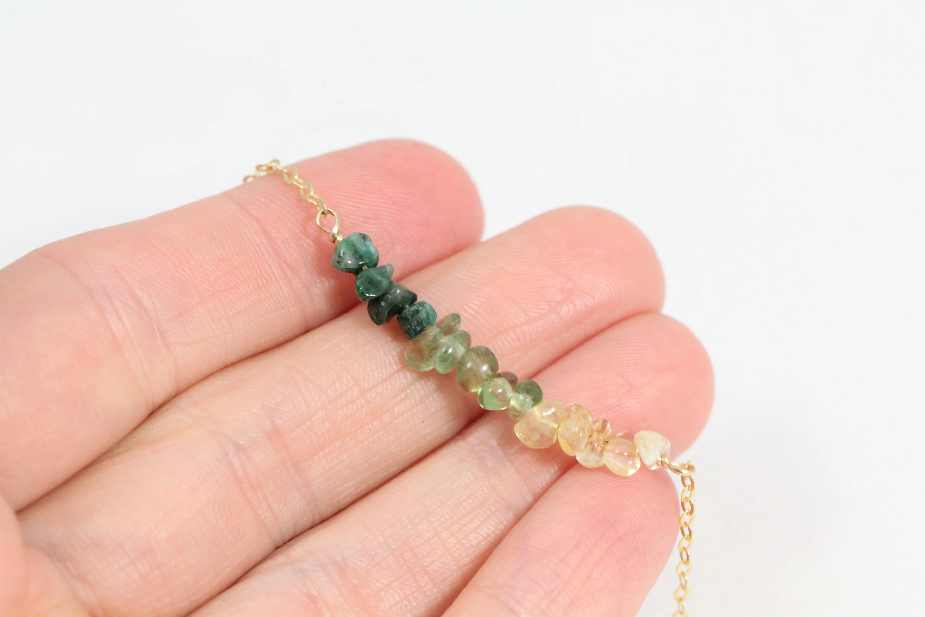 Family Birthstone Jewelry for Mom, Raw Natural Gemstone Bracelet, Sterling Silver, 14kt Gold or Rose Gold Fill