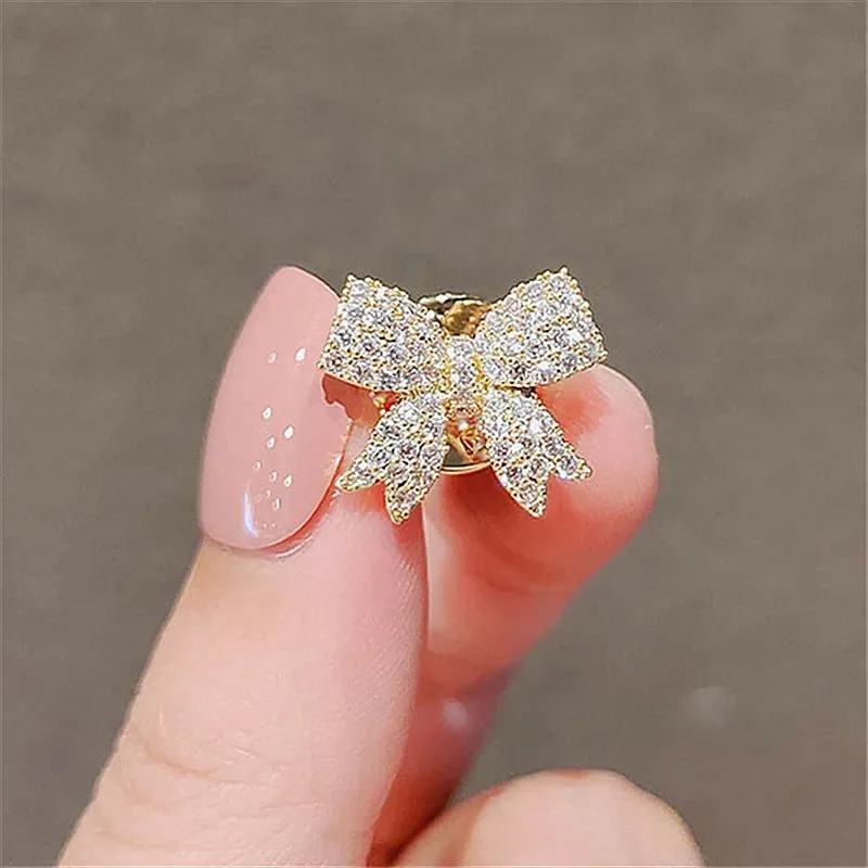 Fashion Bow and Flower Brooch Set
