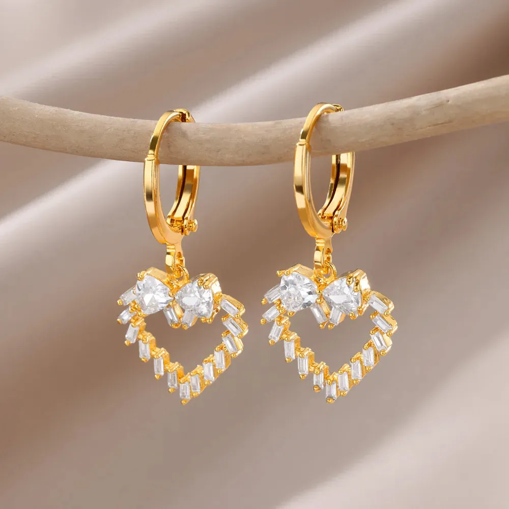 Fashion Circle Imitation Pearl Drop Earrings for Women Gold Color Stainless Steel Round Geometric Hoop Earring Wedding Jewelry