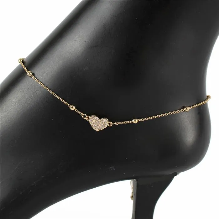 Fashion Heart Anklets Made In Korea