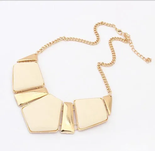 Fashion Jewelry Female Big Imitation Gem Stone Necklace For Women Statement Necklaces 2N025