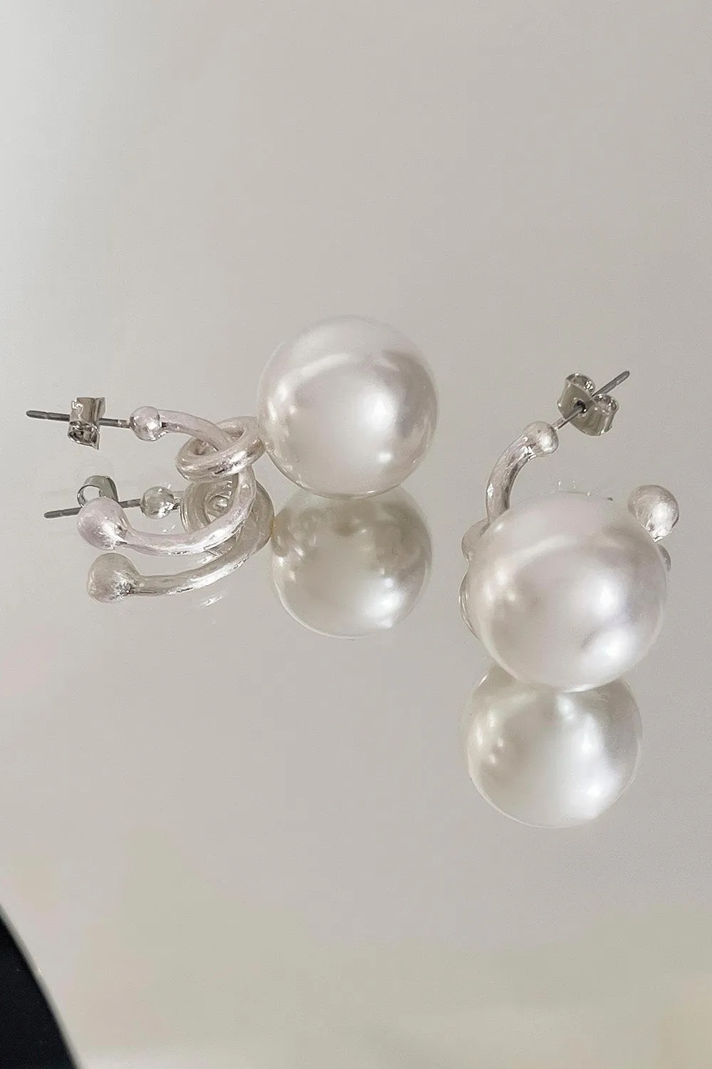 Faux Pearl Ringering Earrings