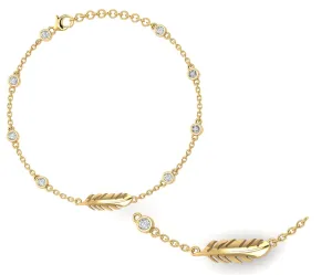Feather Sterling Silver Anklet