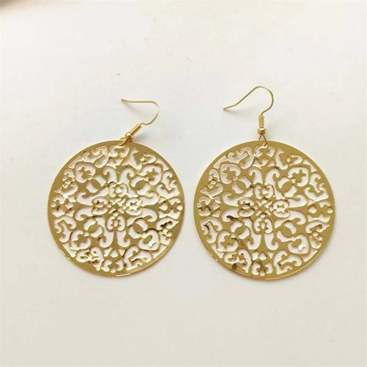 Filigree Disc Earring