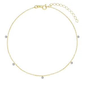Floating CZ Anklet