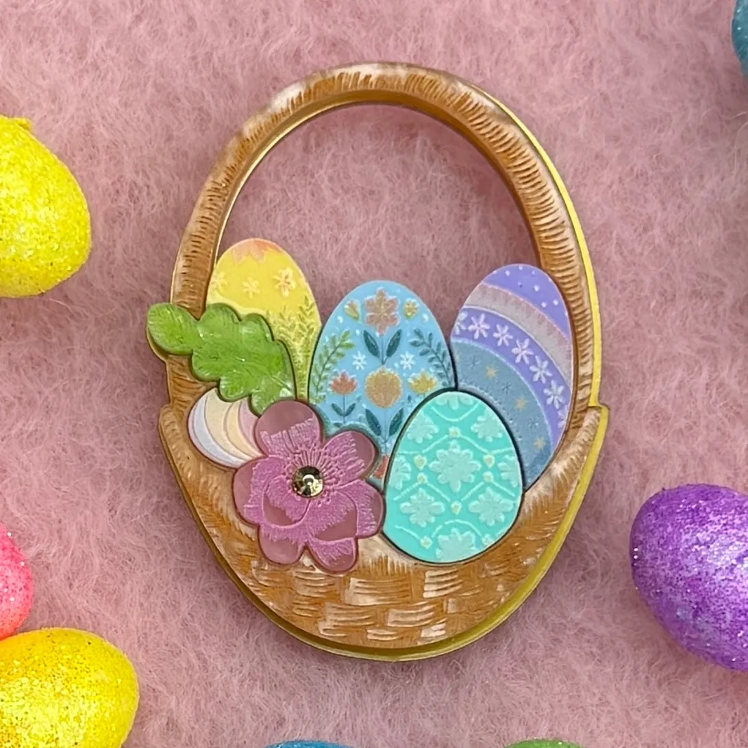 Floral Egg Hunt - Brooch - Set of 2