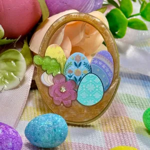 Floral Egg Hunt - Brooch - Set of 2