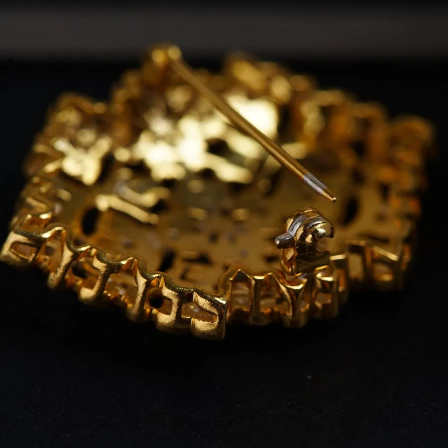 Floral Pentagon Brooch