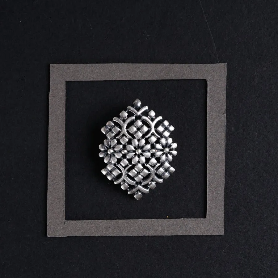 Floral Pentagon Brooch