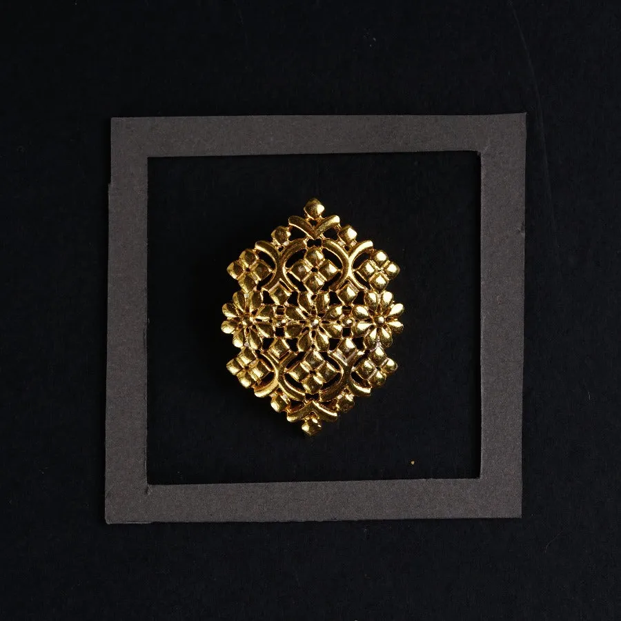 Floral Pentagon Brooch