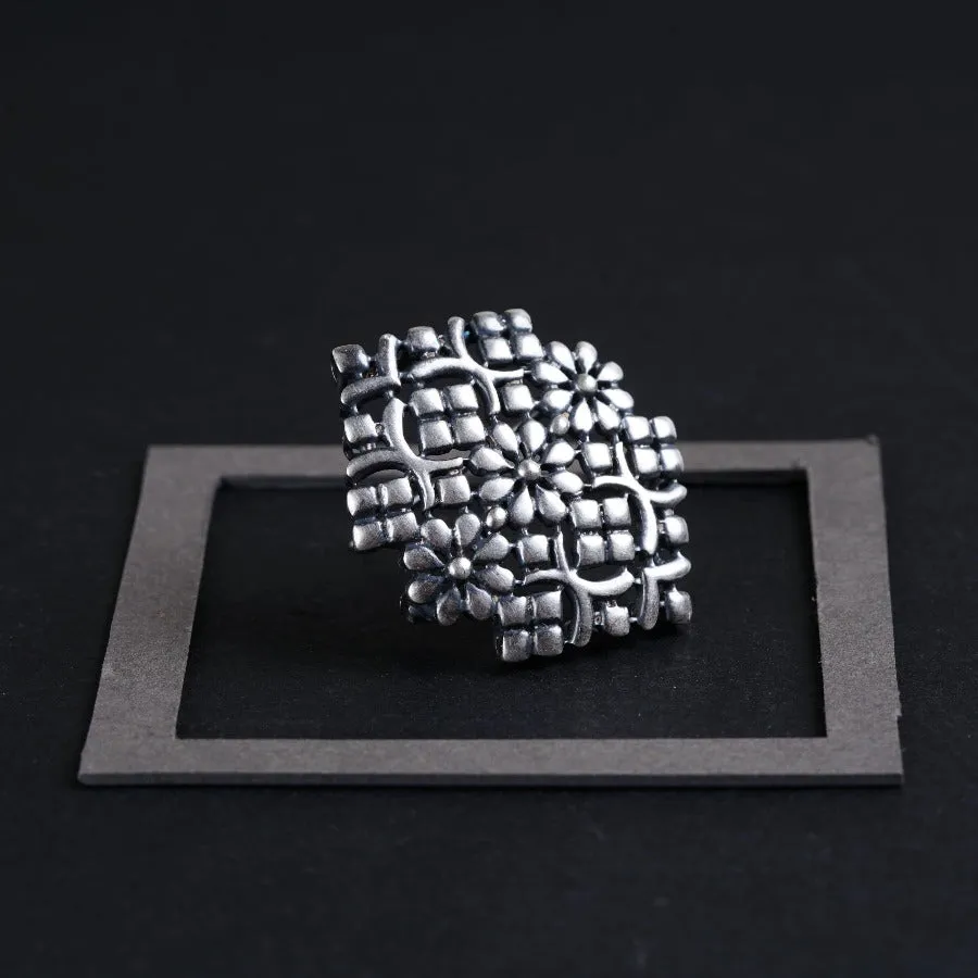 Floral Pentagon Brooch