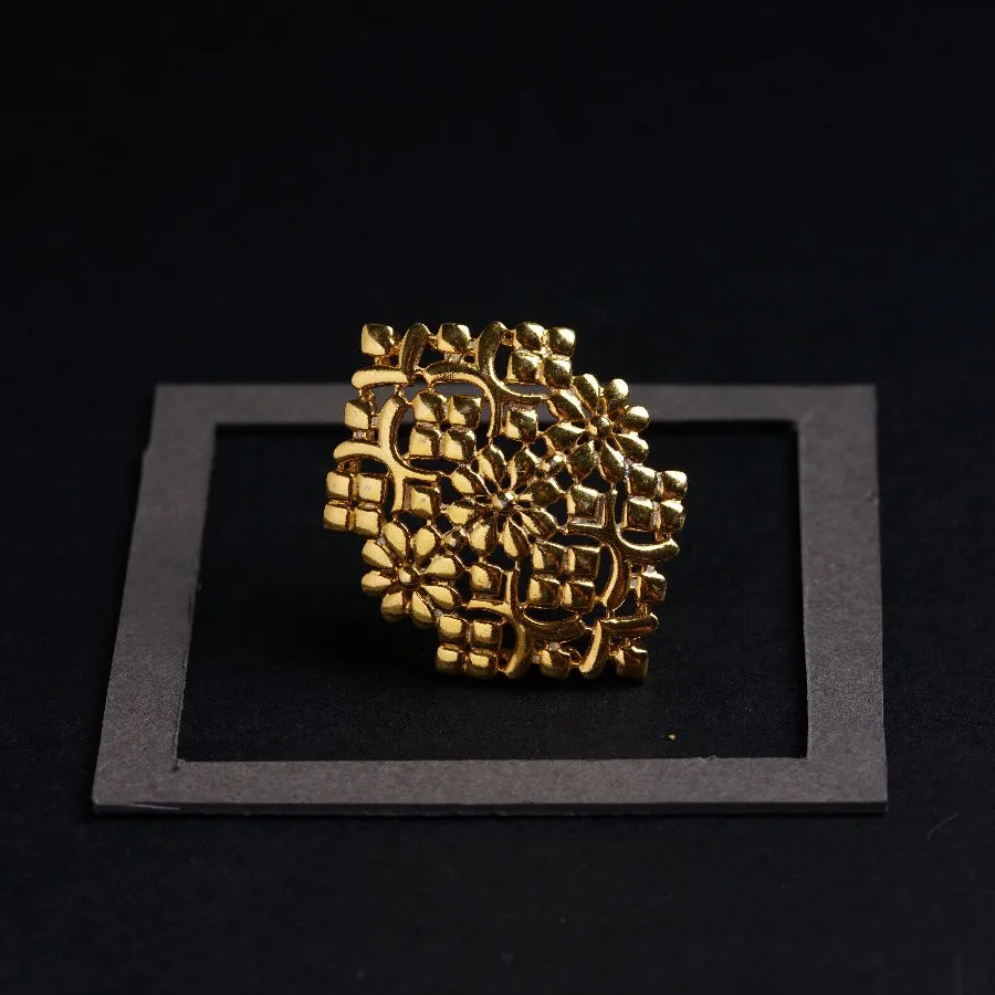 Floral Pentagon Brooch