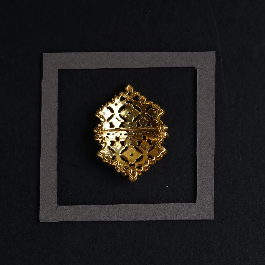 Floral Pentagon Brooch