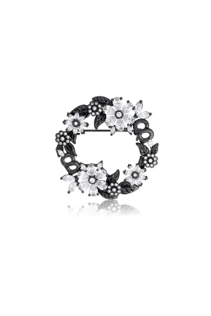 Floryn Brooch - Hematite