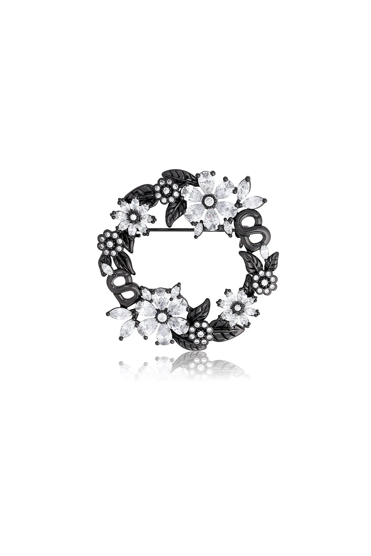 Floryn Brooch - Hematite