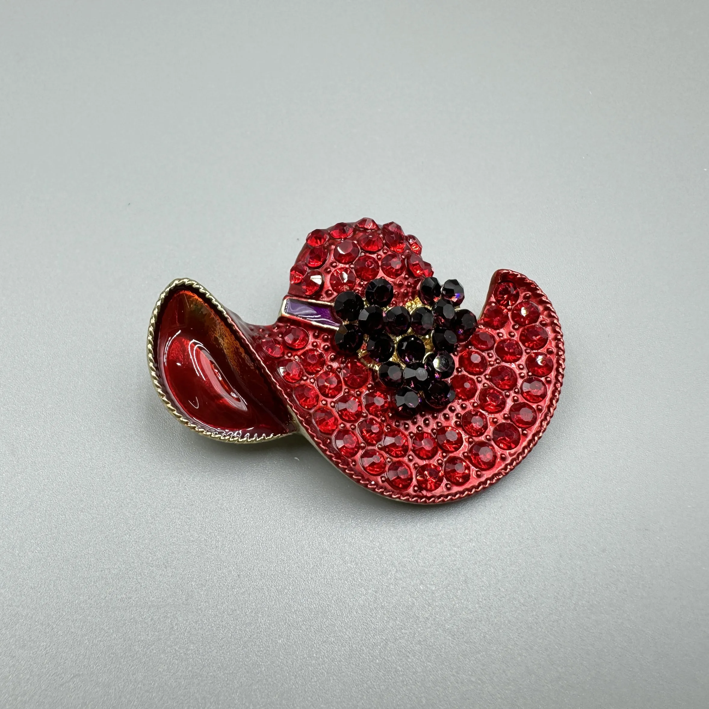 Flower Hat Rhinestone Pin PA5027