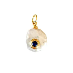 Fresh Pearl Birthstone Charm For Charm Necklace & Bracelet: Blue